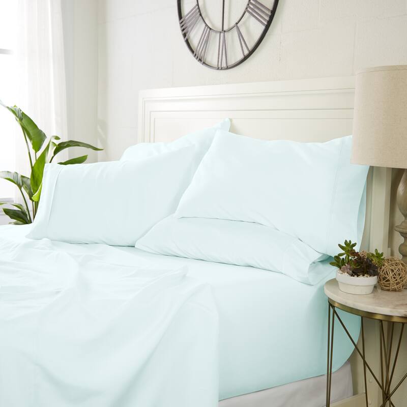 Luxury Ultra Soft 6-piece Bed Sheet Set by Simply Soft - Twin XL - Sky Blue