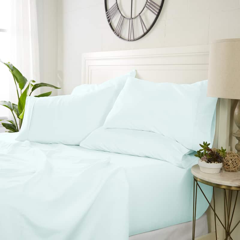 Luxury Ultra Soft 6-piece Bed Sheet Set by Home Collection - Full - Sky Blue