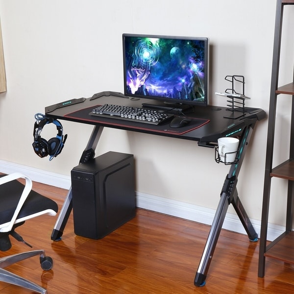 Carbon Fiber Texture Desktop Eureka Ergonomic R1 S Gaming Desk