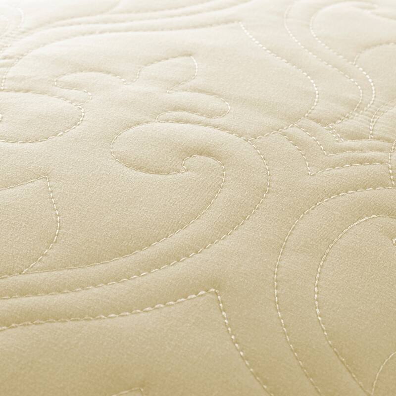 Becky Cameron Luxury Damask Quilted Coverlet Set