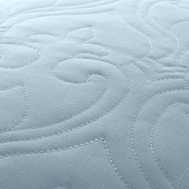 Becky Cameron Luxury Damask Quilted Coverlet Set