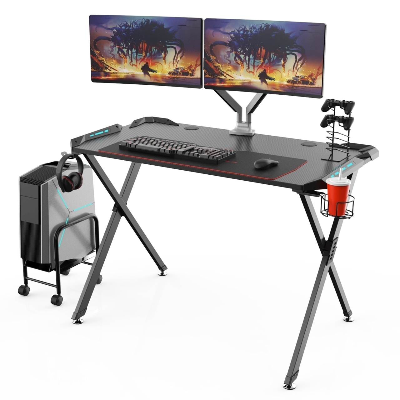 light up computer desk