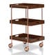 preview thumbnail 2 of 5, Highland Contemporary Walnut Metal 3-Shelf Kitchen Cart by The Curated Nomad