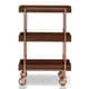 preview thumbnail 4 of 5, Highland Contemporary Walnut Metal 3-Shelf Kitchen Cart by The Curated Nomad
