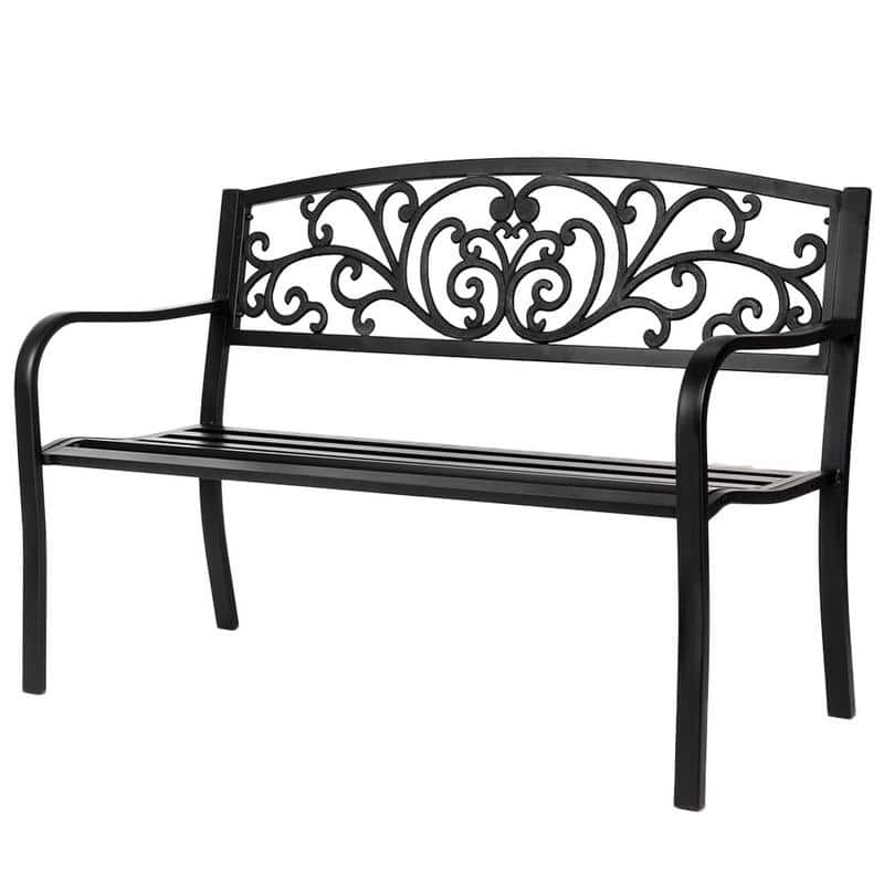 Courtyard Garden Backyard Iron Bench