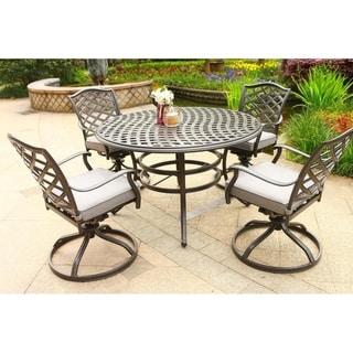 Deer Lake 5-piece Outdoor Aluminum Dining Set with Cushions