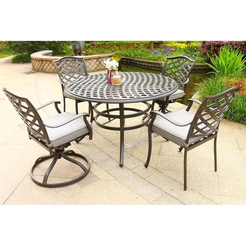 Deer Lake 5-piece Outdoor Aluminum Dining Set with Cushions by Havenside Home