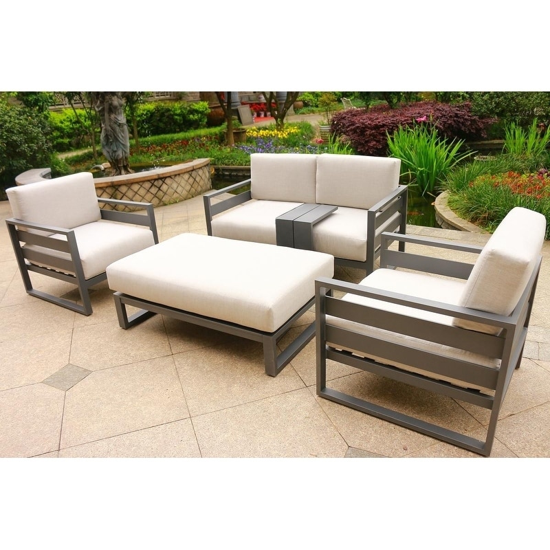 Shop Havenside Home Corner Brook 5 Piece Deep Seating Patio Set