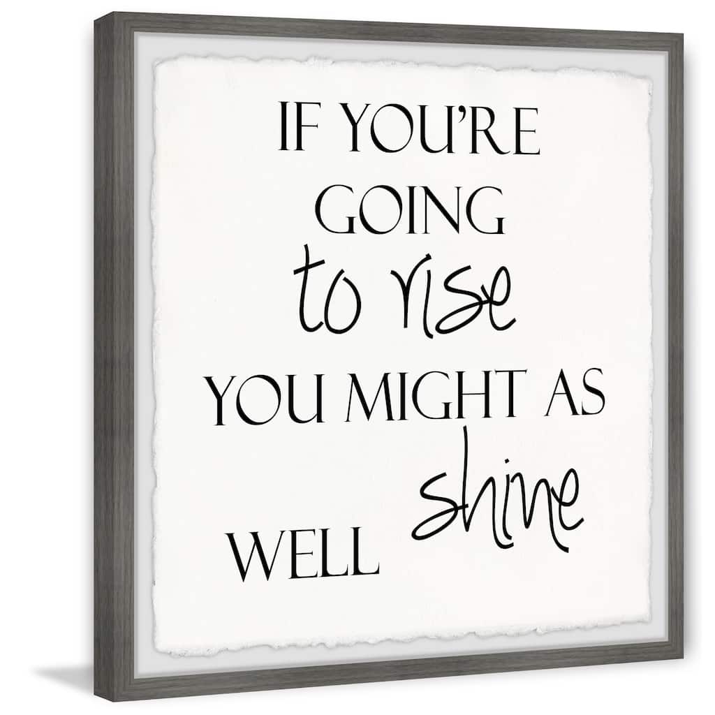 'To Rise and Shine' Framed Painting Print - Multi-Color