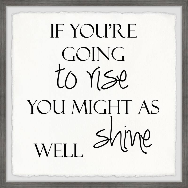 'To Rise and Shine' Framed Painting Print - Multi-Color