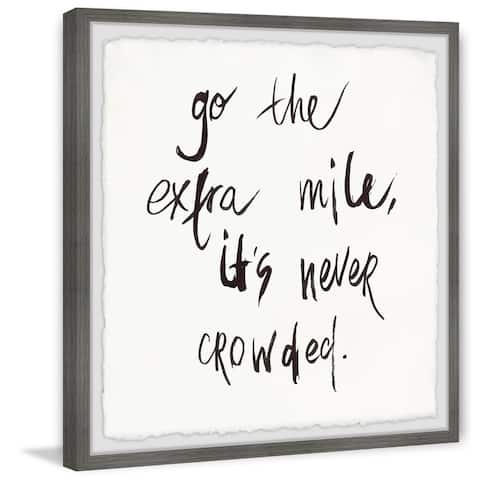 Marmont Hill - Handmade Go the Extra Mile Framed Print