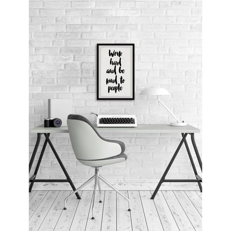 'Work Hard and Be Kind' Framed Painting Print - Multi-Color