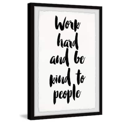 'Work Hard and Be Kind' Framed Painting Print - Multi-Color