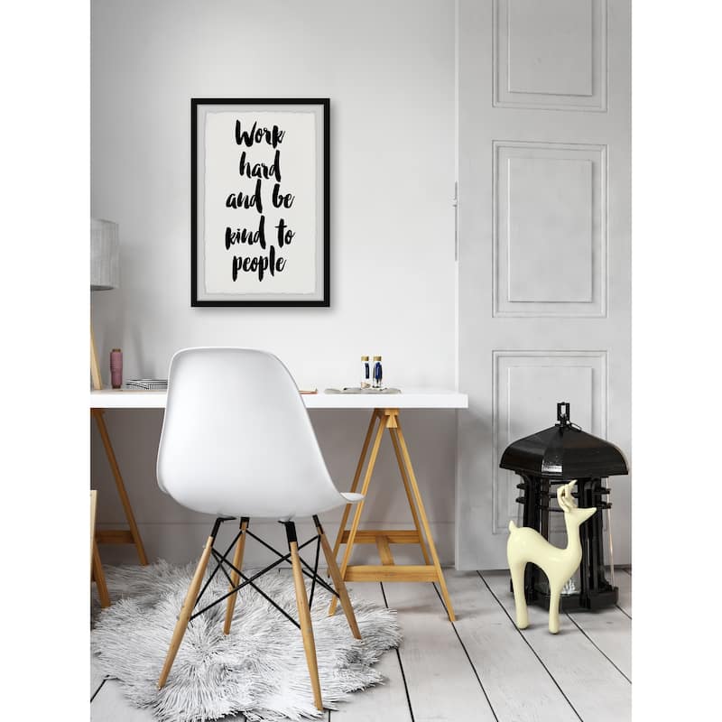 'Work Hard and Be Kind' Framed Painting Print - Multi-Color