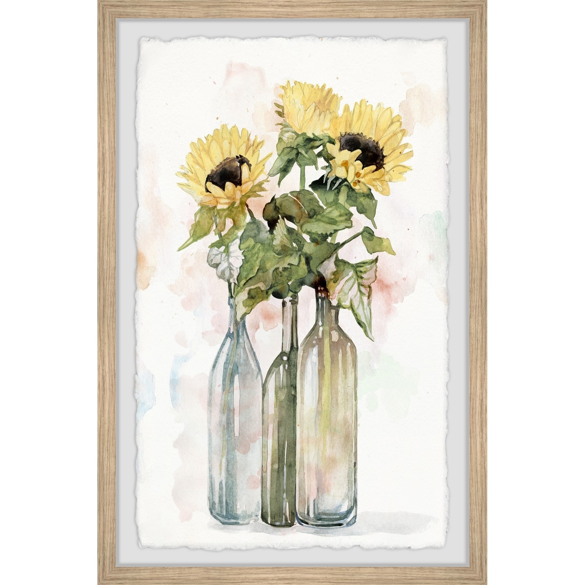 Marmont Hill - Handmade Spring Flowers in Bottle II Framed Print - On Sale  - Bed Bath & Beyond - 28072837