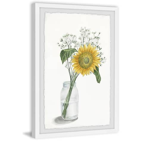 Carson Carrington Handmade Sunflower in Glass Vase Framed Print