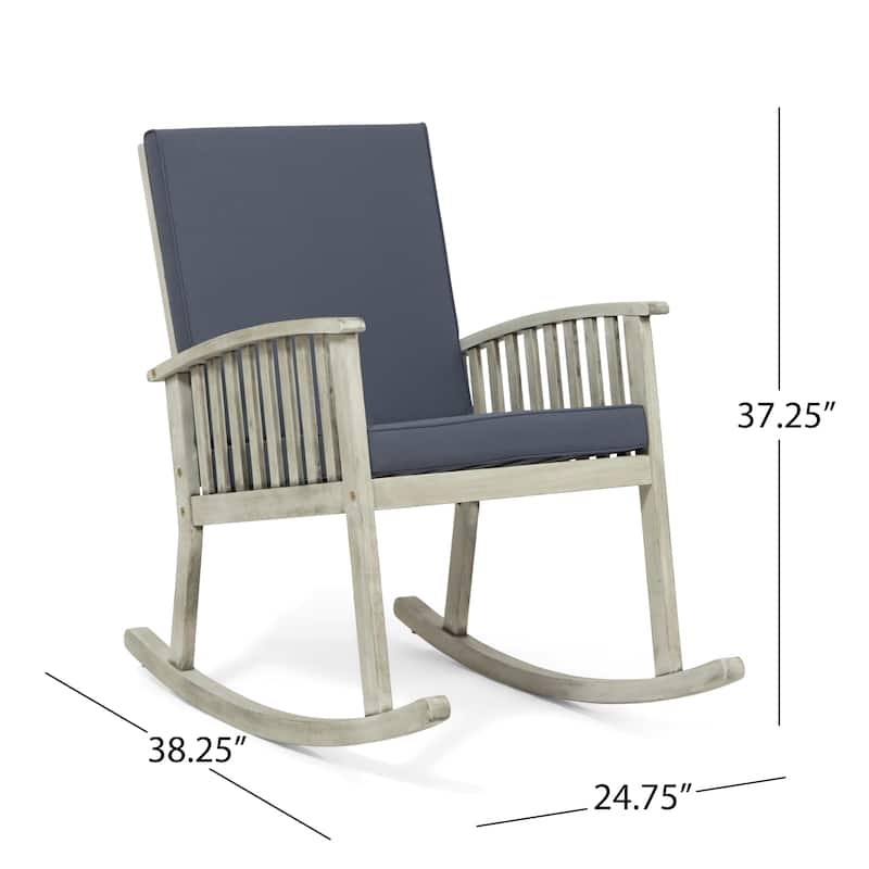 Christopher Knight Home Casa Outdoor Acacia Wood Rocking Chair