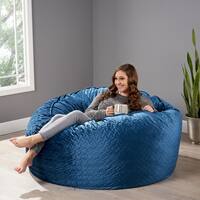 Arnside Glam 4 Foot Quilt Patterned Velvet Beanbag by Christopher Knight Home