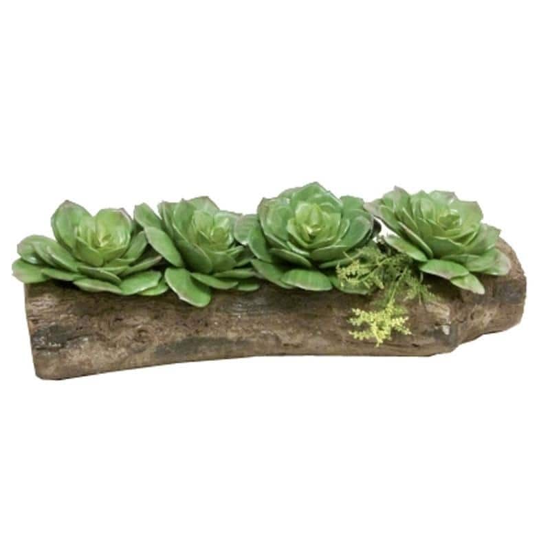 Admired By Nature Cement Tree Log Succulents Cactus Planter Pot