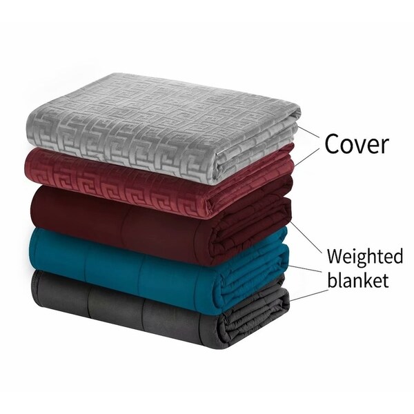 Shop MerryLife Weighted Blanket with Duvet Cover Removable Glass Beads