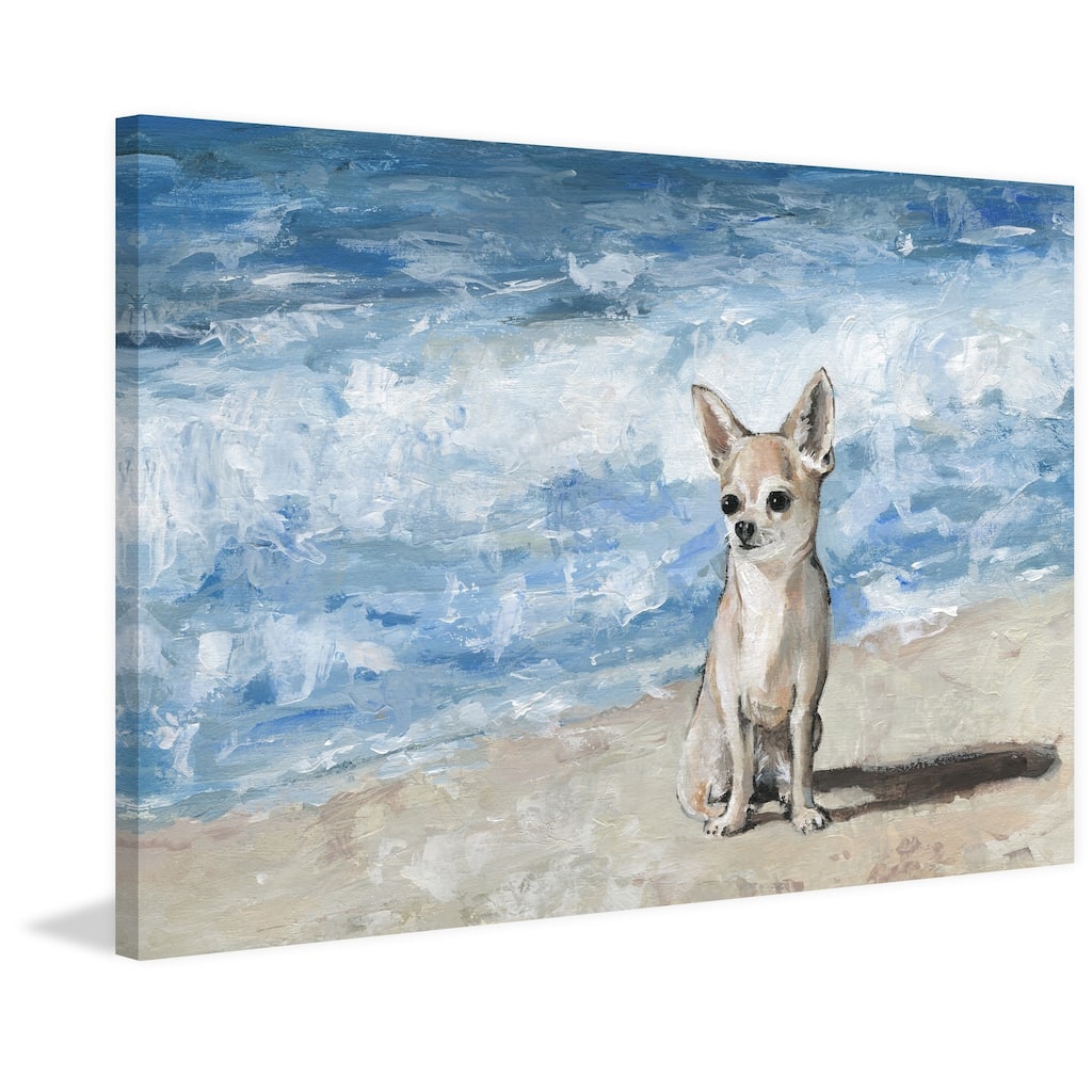 The Gray Barn Handmade Sad Chihuahua Print on Wrapped Canvas - Multi-Color