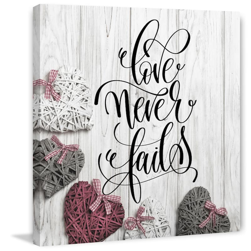 'Love Never Fails VI' Painting Print on Wrapped Canvas - Multi-Color