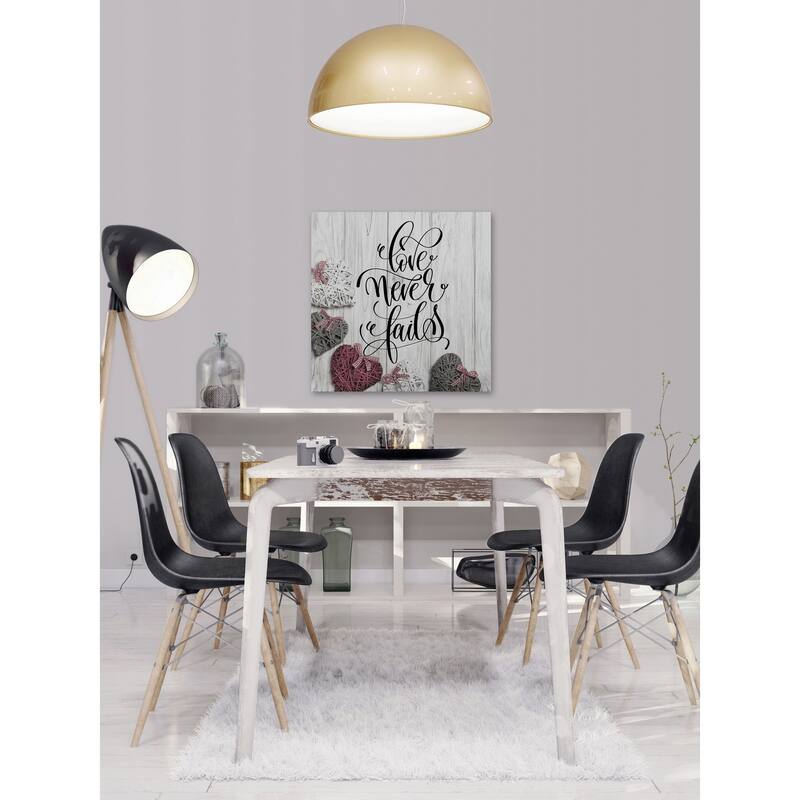 'Love Never Fails VI' Painting Print on Wrapped Canvas - Multi-Color