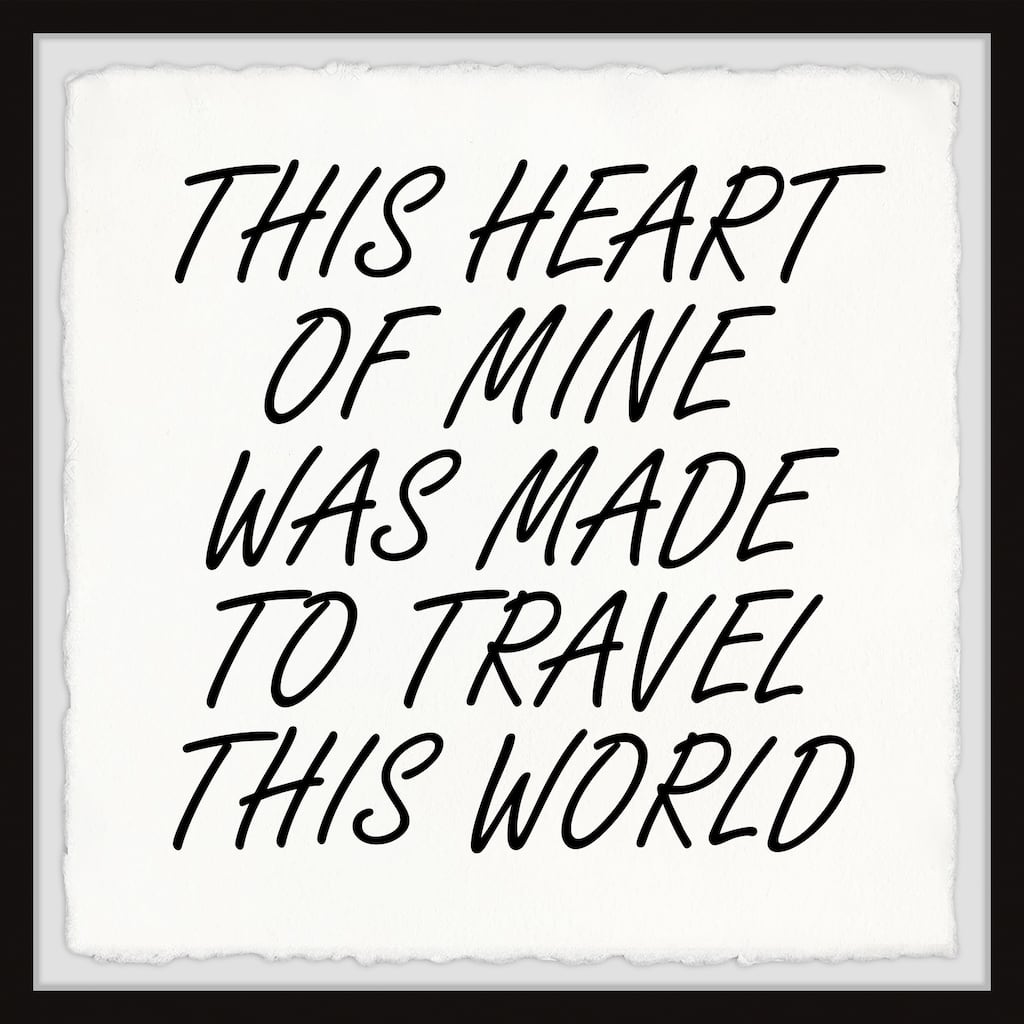'Travel This World II' Framed Painting Print - Multi-Color