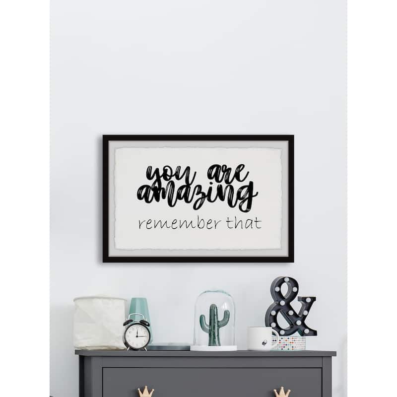 'You Are Amazing II' Framed Painting Print - Multi-Color