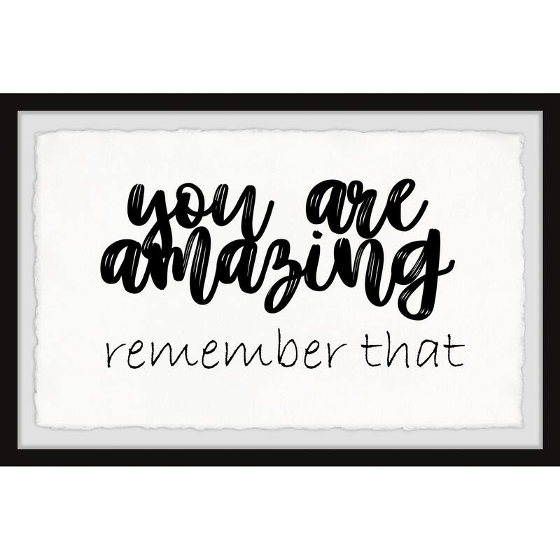 'You Are Amazing II' Framed Painting Print - Multi-Color