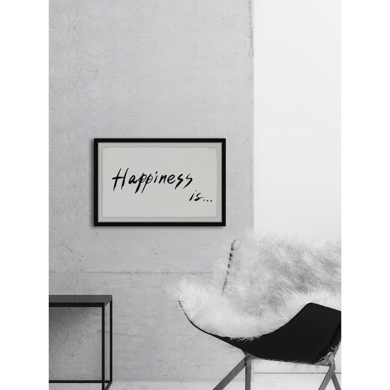 'Happiness Is III' Framed Painting Print - Multi-Color