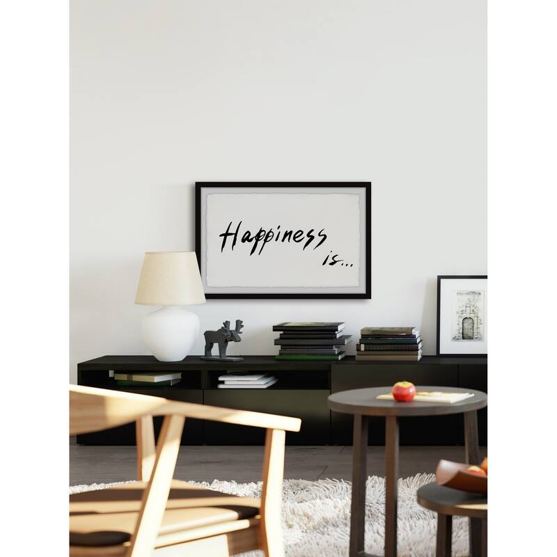 'Happiness Is III' Framed Painting Print - Multi-Color