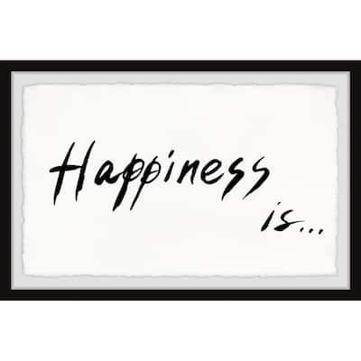 'Happiness Is III' Framed Painting Print - Multi-Color