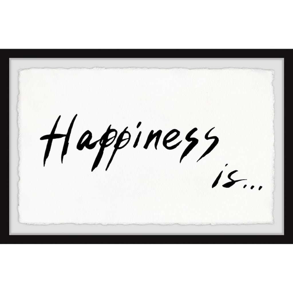 'Happiness Is III' Framed Painting Print - Multi-Color