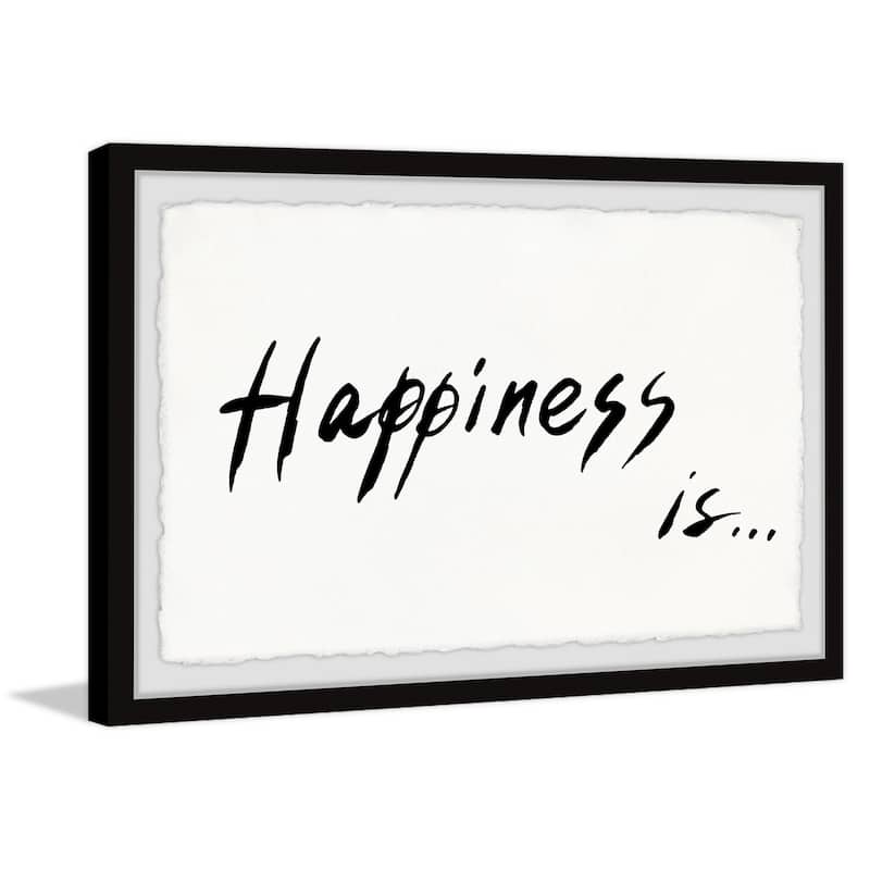 'Happiness Is III' Framed Painting Print - Multi-Color