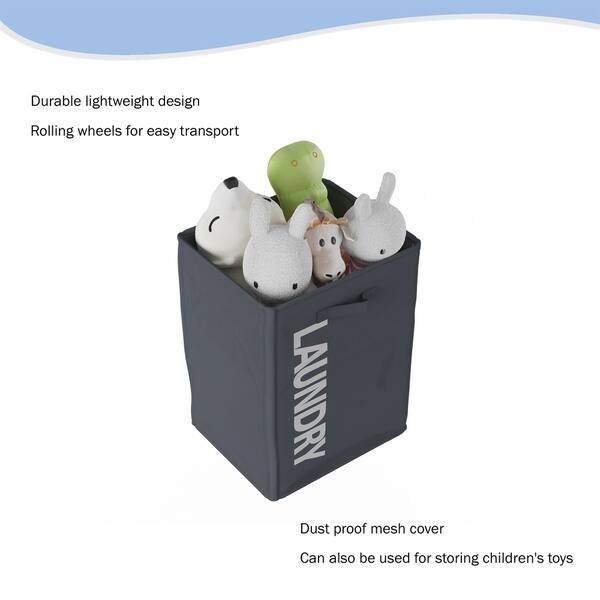 Shop Laundry Hamper With Wheels Collapsible Durable Lightweight