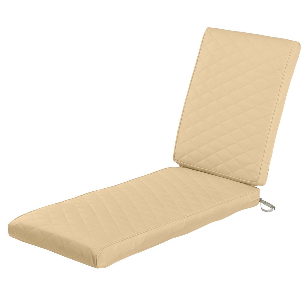 Classic Accessories Montlake® FadeSafe® Rectangle Chaise Seat Quilted Lounge Cushion, 80"L x 26"W x 3"H