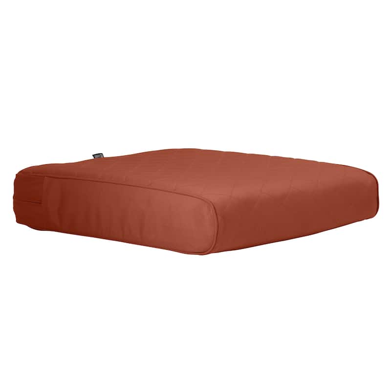 Classic Accessories Montlake® FadeSafe® Rectangle Chaise Seat Quilted Lounge Cushion Cover, Spice