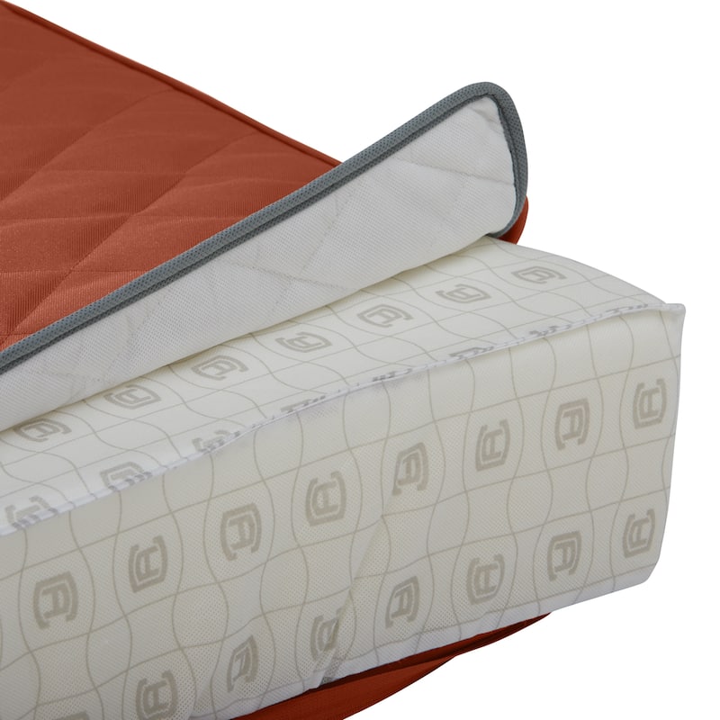 Classic Accessories Montlake® FadeSafe® Rectangle Chaise Seat Quilted Lounge Cushion Cover, Spice
