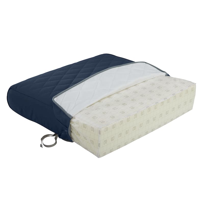 Classic Accessories Montlake® FadeSafe® Rectangle Chaise Seat Quilted Lounge Cushion, 72"L x 21"W x 3"H