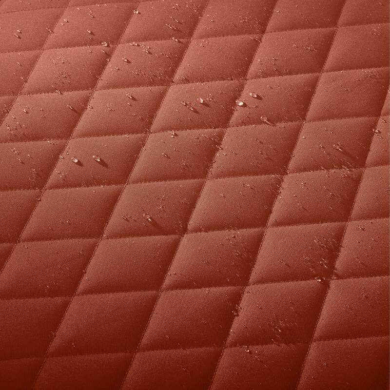 Classic Accessories Montlake Water-Resistant 25 x 25 x 5 Inch Patio Quilted Seat Cushion, Spice