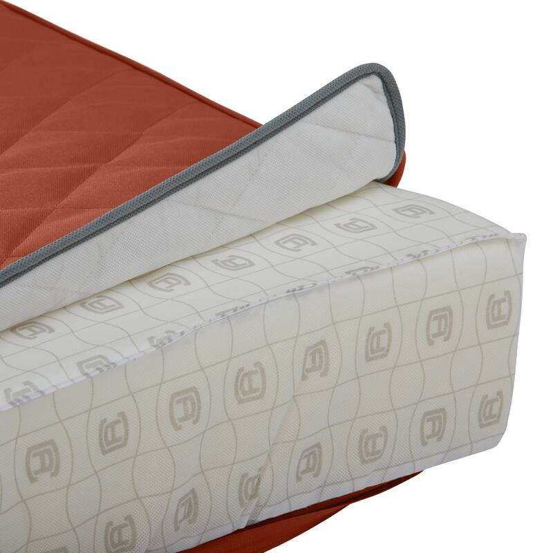 Classic Accessories Montlake Water-Resistant 25 x 25 x 5 Inch Patio Quilted Seat Cushion, Spice