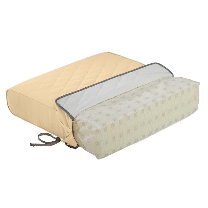 Classic Accessories Montlake® FadeSafe® Rectangle Settee/Bench Seat Quilted Cushion Lounge Cushion