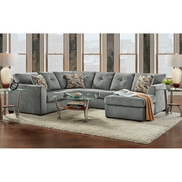 SofaTrendz Basha Gray Sectional