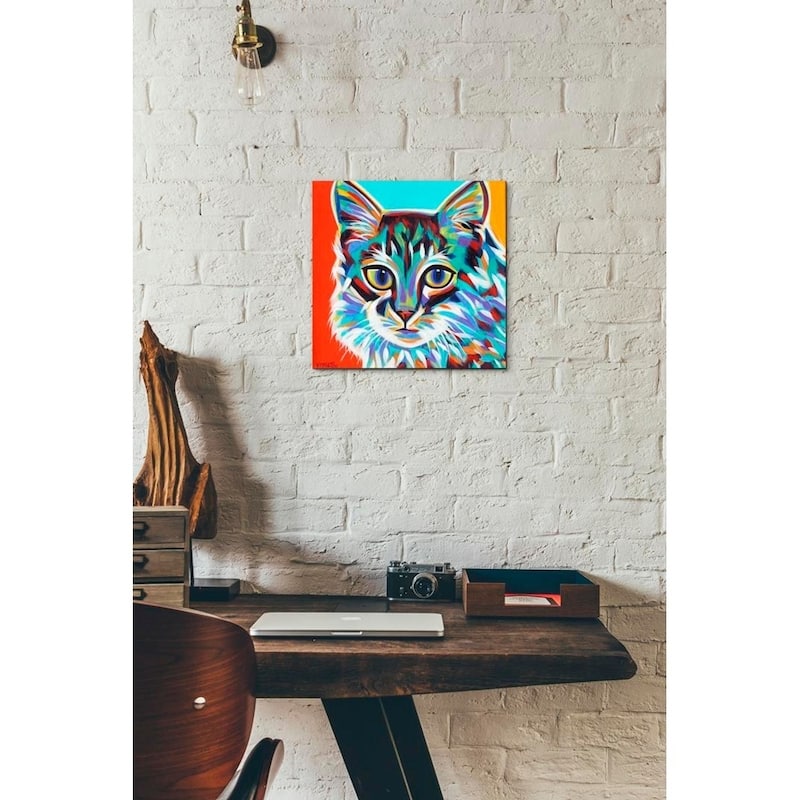 Epic Graffiti 'Dramatic Cats II' by Carolee Vitaletti Giclee Canvas Wall Art, 12"x12"