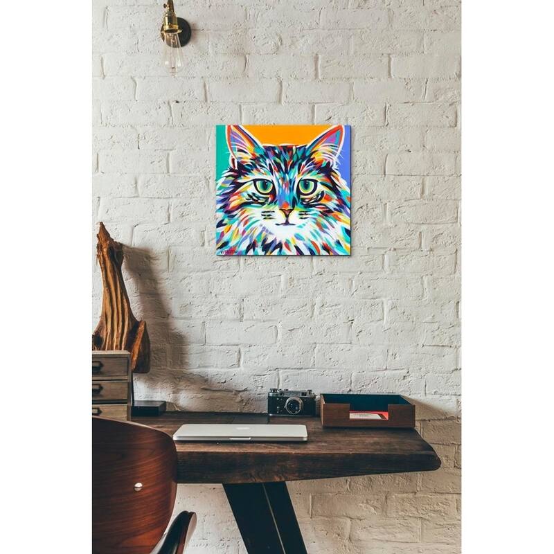 Epic Graffiti 'Dramatic Cats I' by Carolee Vitaletti Giclee Canvas Wall Art, 12"x12"