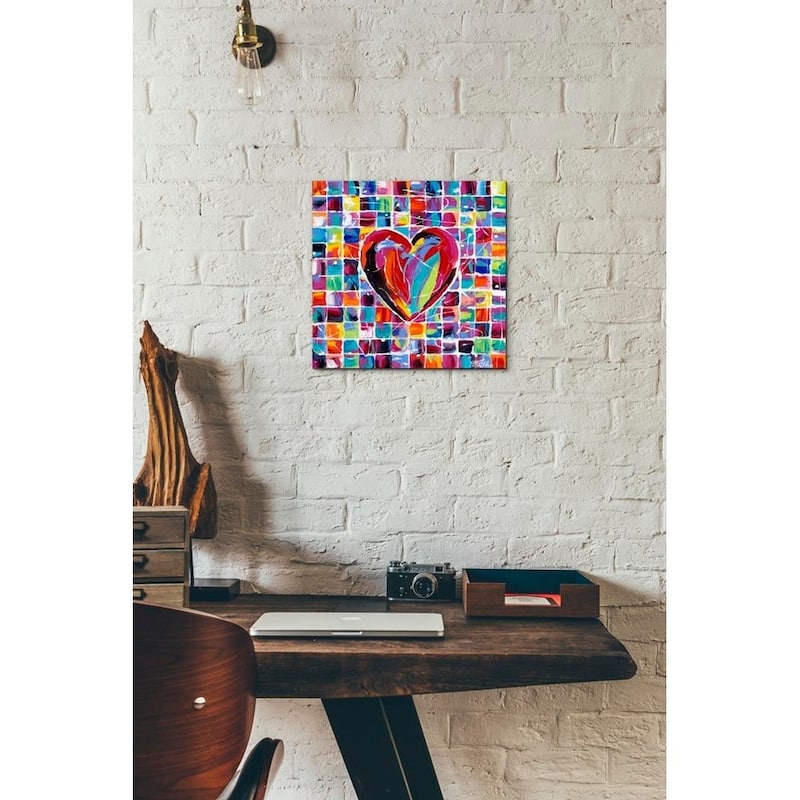 Epic Graffiti 'Hearts of a Different Color II' by Carolee Vitaletti Giclee Canvas Wall Art, 12"x12"