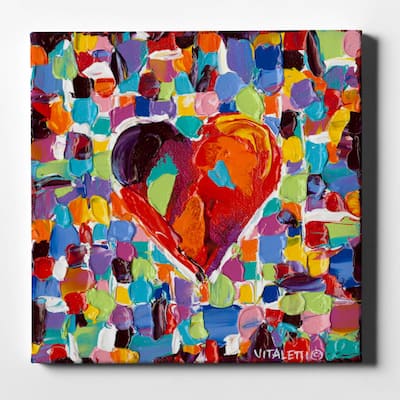 Porch & Den Carolee Vitaletti 'Mosaic Heart III' Canvas Wall Art