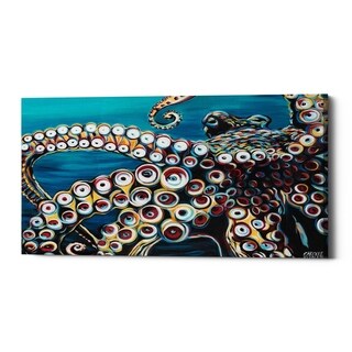 Epic Graffiti 'wild Octopus I' By Carolee Vitaletti Giclee Canvas Wall 