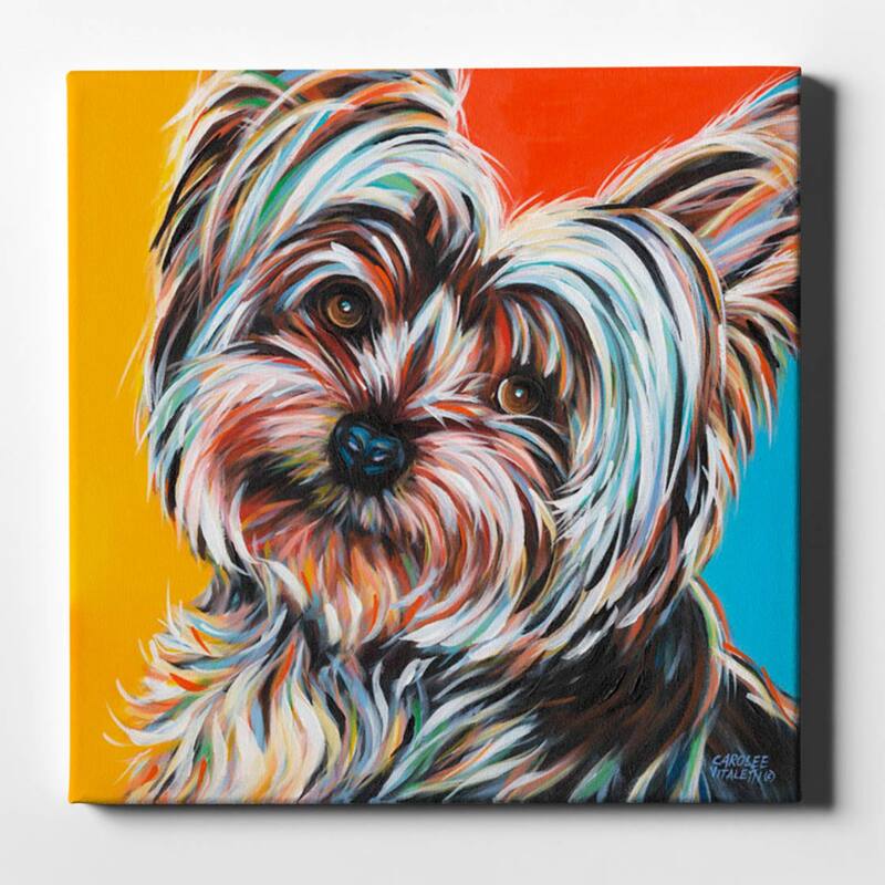 Epic Graffiti 'Sweet Yorkie II' by Carolee Vitaletti Giclee Canvas Wall Art, 12"x12"